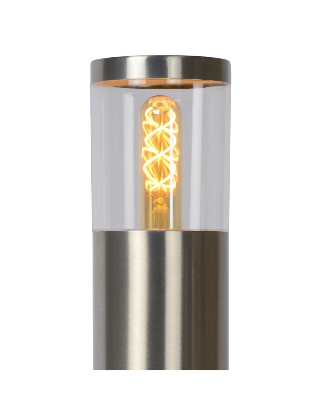 FEDOR - Borne extérieur - 1xE27 - IP44 - Chrome Dépoli