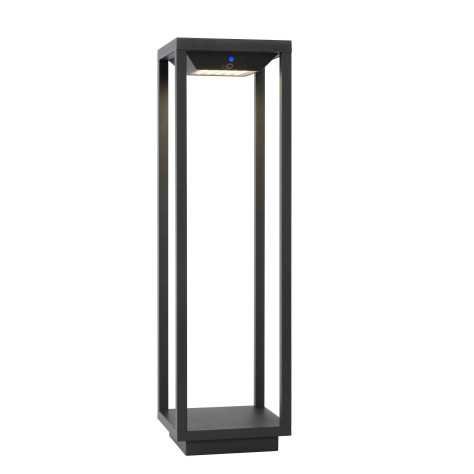 TENSO SOLAR - Borne extérieur - LED - 1x2,2W 3000K - IP54Détecteur De Mouvement & Jour/Nuit - Anthracite
