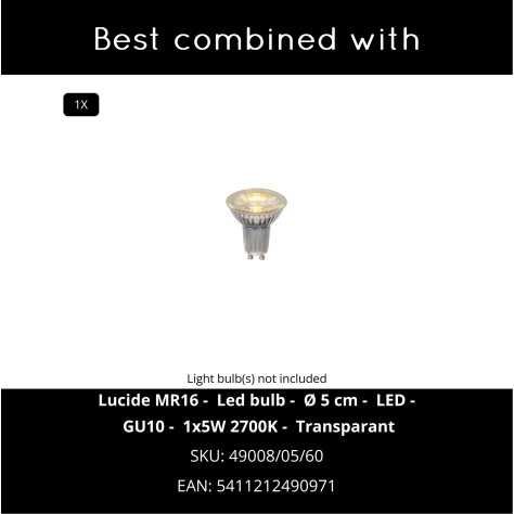 BILTIN - Spot de sol Intérieur/Extérieur - 1xGU10 - IP67 - Chrome Dépoli