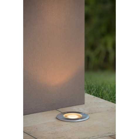 BILTIN - Spot de sol Intérieur/Extérieur - Ø 10,8 cm - 1xGU10 - IP67 - Chrome Dépoli