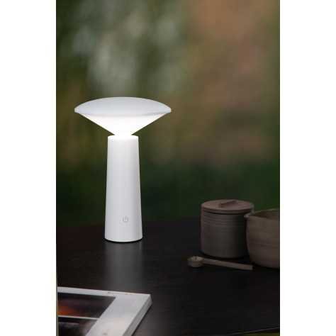 JIVE - Lampe de table Intérieur/Extérieur Rechargeable - Batterie/Piles - Ø 13,7 cm - LED Dim. - 1x3W 2800K/6500K - IP4