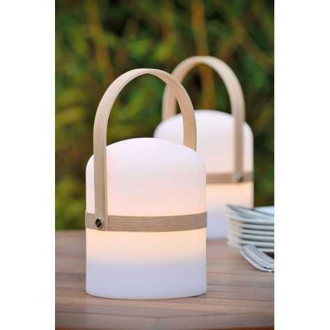 JOE - Lampe de table Intérieur/Extérieur Rechargeable - Batterie/Piles - Ø 14,5 cm - LED Dim. - 1x3W 2800K/3200K - IP44