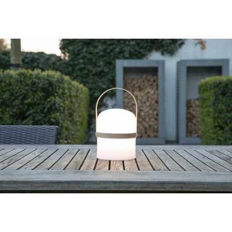 JOE - Lampe de table Intérieur/Extérieur Rechargeable - Batterie/Piles - Ø 14,5 cm - LED Dim. - 1x3W 2800K/3200K - IP44