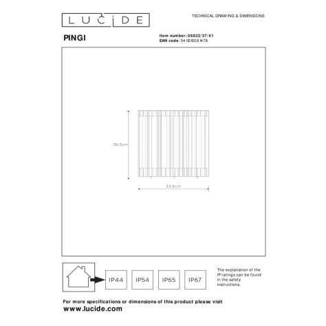 PINGI - Lampe de table Intérieur/Extérieur Rechargeable - Batterie/Piles - Ø 30,5 cm - LED Dim. - 1x3W 3000K - IP44 - T