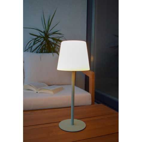 TYON - Lampe de table Intérieur/Extérieur Rechargeable - Batterie/Piles - LED Dim. - IP65 - Vert