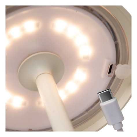 JOY - Lampe de table Intérieur/Extérieur Rechargeable - Batterie/Piles - Ø 12 cm - LED Dim. - 1x1,5W 3000K - IP54 - Bla