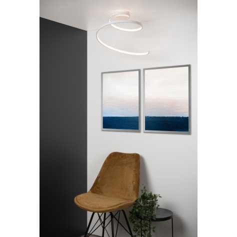MAXENCE - Plafonnier - Ø 46 cm - LED Dim. - 1x24W 3000K - 3 StepDim - Blanc