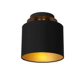 FUDRAL - Plafonnier - Ø 20 cm - 1xE27 - Noir