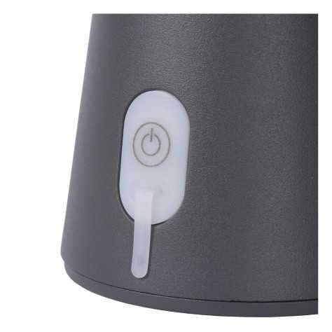 LA DONNA - Lampe de table Intérieur/Extérieur Rechargeable - Batterie/Piles - Ø 19,7 cm - LED Dim. - 1x2W 2700K - IP54