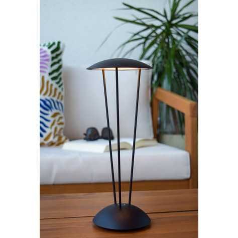 RENEE - Lampe de table Intérieur/Extérieur Rechargeable - Batterie/Piles - Ø 12,3 cm - LED Dim. - 1x2,2W 2700K/3000K -