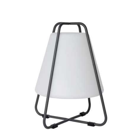 PYRAMID - Lampe de table Intérieur/Extérieur Rechargeable - Batterie/Piles - LED Dim. - 1x2W 2700K - IP54 - Anthracite