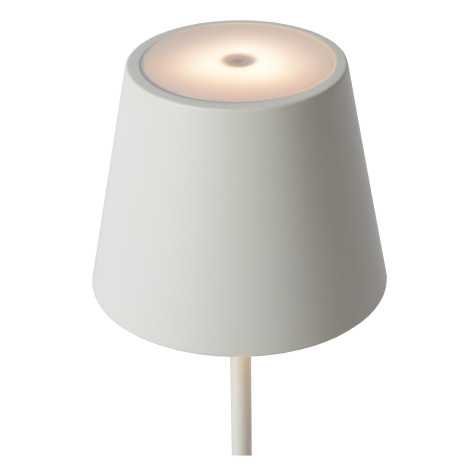 JUSTIN - Lampe de table Intérieur/Extérieur Rechargeable - Batterie/Piles - Ø 11 cm - LED Dim. - 1x2,2W 2700K/3000K - I