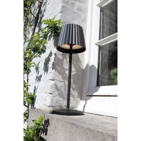 JUSTINE - Lampe de table Intérieur/Extérieur Rechargeable - Batterie/Piles - LED Dim. - 1x2W 2700K - IP54 - Avec statio