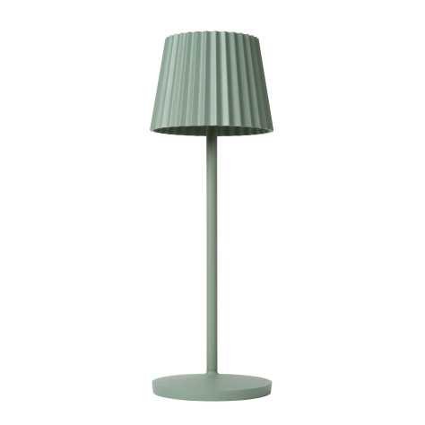 JUSTINE - Lampe de table Intérieur/Extérieur Rechargeable - Batterie/Piles - LED Dim. - 1x2W 2700K - IP54 - Avec statio