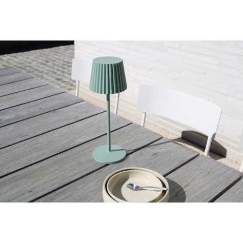 JUSTINE - Lampe de table Intérieur/Extérieur Rechargeable - Batterie/Piles - LED Dim. - 1x2W 2700K - IP54 - Avec statio