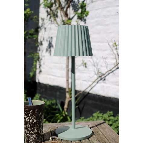 JUSTINE - Lampe de table Intérieur/Extérieur Rechargeable - Batterie/Piles - LED Dim. - 1x2W 2700K - IP54 - Avec statio