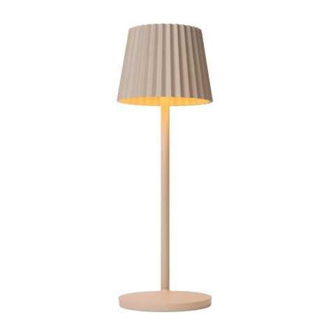 JUSTINE - Lampe de table Intérieur/Extérieur Rechargeable - Batterie/Piles - LED Dim. - 1x2W 2700K - IP54 - Avec statio