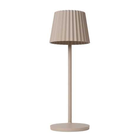 JUSTINE - Lampe de table Intérieur/Extérieur Rechargeable - Batterie/Piles - LED Dim. - 1x2W 2700K - IP54 - Avec statio