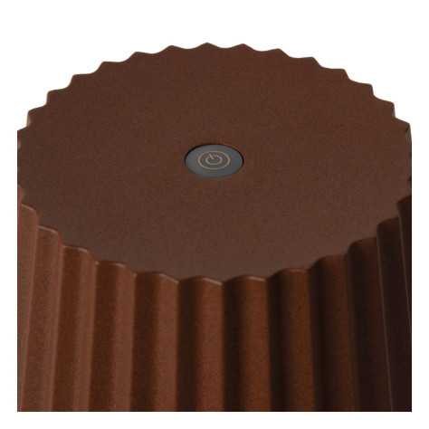 JUSTINE - Lampe de table Intérieur/Extérieur Rechargeable - Batterie/Piles - LED Dim. - 1x2W 2700K - IP54 - Avec statio