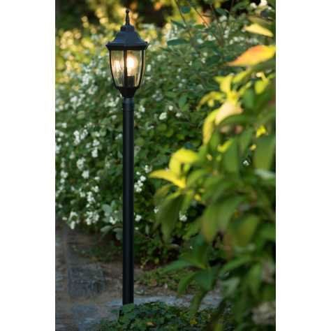 TIRENO - Lanterne / lampadaire exterieur - 1xE27 - IP44 - Noir