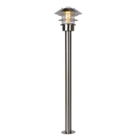ZICO - Lanterne / lampadaire exterieur - Ø 21,8 cm - 1xE27 - IP44 - Chrome Dépoli