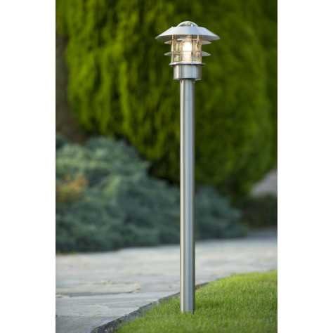 ZICO - Lanterne / lampadaire exterieur - Ø 21,8 cm - 1xE27 - IP44 - Chrome Dépoli