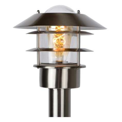 ZICO - Lanterne / lampadaire exterieur - Ø 21,8 cm - 1xE27 - IP44 - Chrome Dépoli