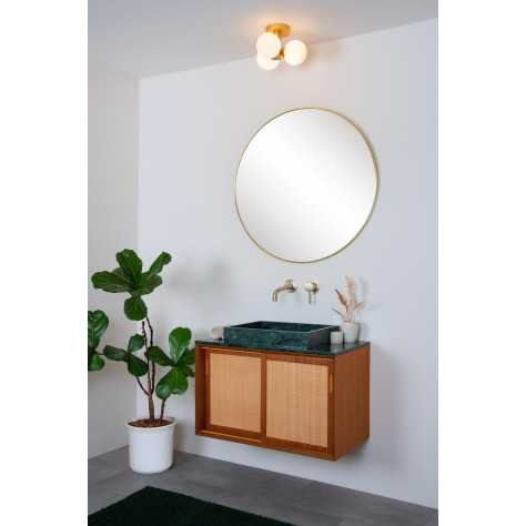TRUDY - Plafonnier Salle de bains - Ø 28 cm - 3xG9 - IP44 - Or Mat / Laiton