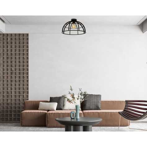 DIKRA - Plafonnier - 1xE27 - Noir