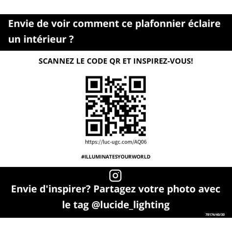 MANUELA - Plafonnier - Ø 39,5 cm - 1xE27 - Noir