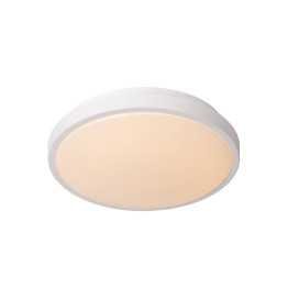 DASHER - Plafonnier Salle de bains - Ø 29,3 cm - LED - 1x12W 2700K - IP44Détecteur De Mouvement & Jour/Nuit - Blanc