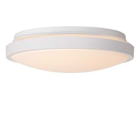 DASHER - Plafonnier Salle de bains - Ø 29,3 cm - LED - 1x12W 2700K - IP44Détecteur De Mouvement & Jour/Nuit - Blanc