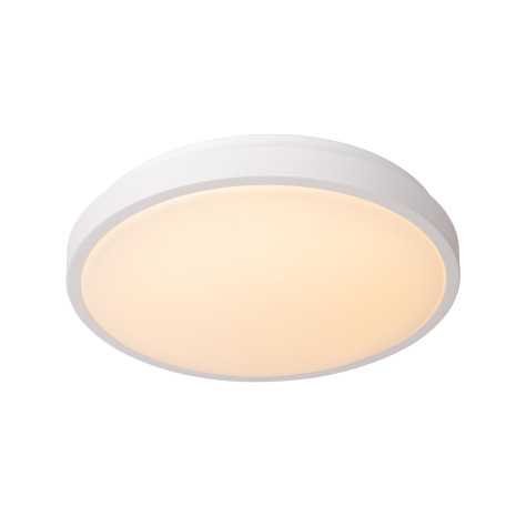 DASHER - Plafonnier Salle de bains - Ø 34,8 cm - LED - 1x18W 2700K - IP44Détecteur De Mouvement & Jour/Nuit - Blanc