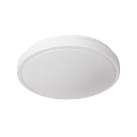 DASHER - Plafonnier Salle de bains - Ø 34,8 cm - LED - 1x18W 2700K - IP44Détecteur De Mouvement & Jour/Nuit - Blanc