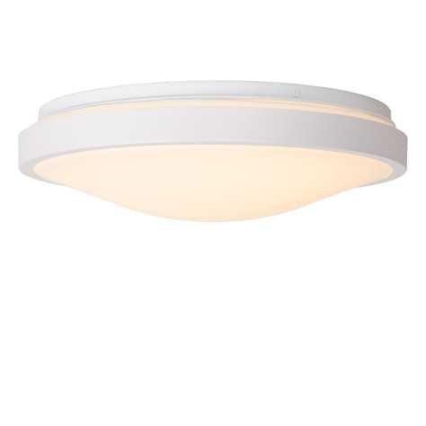 DASHER - Plafonnier Salle de bains - Ø 34,8 cm - LED - 1x18W 2700K - IP44Détecteur De Mouvement & Jour/Nuit - Blanc