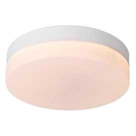 BISKIT - Plafonnier Salle de bains - Ø 23 cm - LED - 1x12W 2700K - IP44Détecteur De Mouvement & Jour/Nuit - Blanc