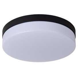 BISKIT - Plafonnier Salle de bains - Ø 28 cm - LED - 1x18W 2700K - IP44Détecteur De Mouvement & Jour/Nuit - Noir 2