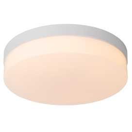 BISKIT - Plafonnier Salle de bains - Ø 28 cm - LED - 1x18W 2700K - IP44Détecteur De Mouvement & Jour/Nuit - Blanc