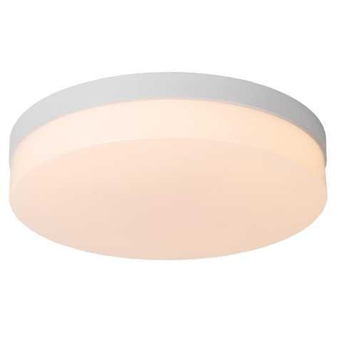 BISKIT - Plafonnier Salle de bains - Ø 34,5 cm - LED - 1x24W 2700K - IP44Détecteur De Mouvement & Jour/Nuit - Blanc