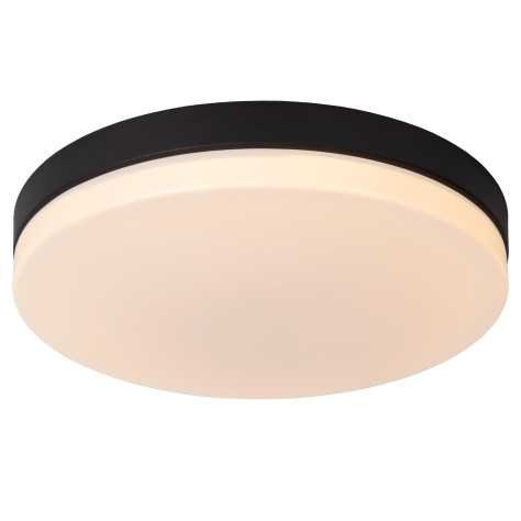 BISKIT - Plafonnier Salle de bains - Ø 40 cm - LED - 1x36W 2700K - IP44Détecteur De Mouvement & Jour/Nuit - Noir