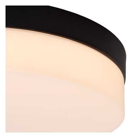 BISKIT - Plafonnier Salle de bains - Ø 40 cm - LED - 1x36W 2700K - IP44Détecteur De Mouvement & Jour/Nuit - Noir