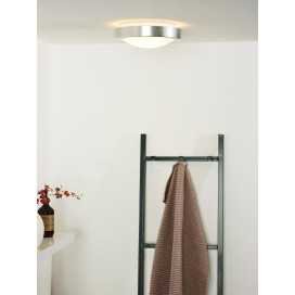 FRESH - Plafonnier Salle de bains - Ø 27 cm - 1xE27 - IP44 - Chrome Dépoli 2