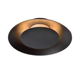 FOSKAL - Plafonnier - Ø 21,5 cm - LED - 1x6W 2700K - Noir