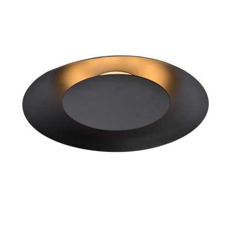 FOSKAL - Plafonnier - Ø 34,5 cm - LED - 1x12W 2700K - Noir