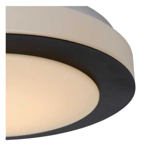 DIMY - Plafonnier Salle de bains - Ø 28,6 cm - LED Dim. - 1x12W 3000K - IP21 - 3 StepDim - Noir