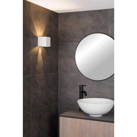 AXI - Spot mural / Applique mural Salle de bains - LED - 2x7W 2700K - IP54 - Angle du faisceau réglable - Blanc