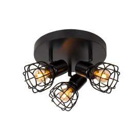 FILOX - Spot plafond - Ø 25 cm - 3xE14 - Noir