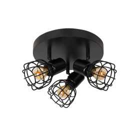 FILOX - Spot plafond - Ø 25 cm - 3xE14 - Noir 2