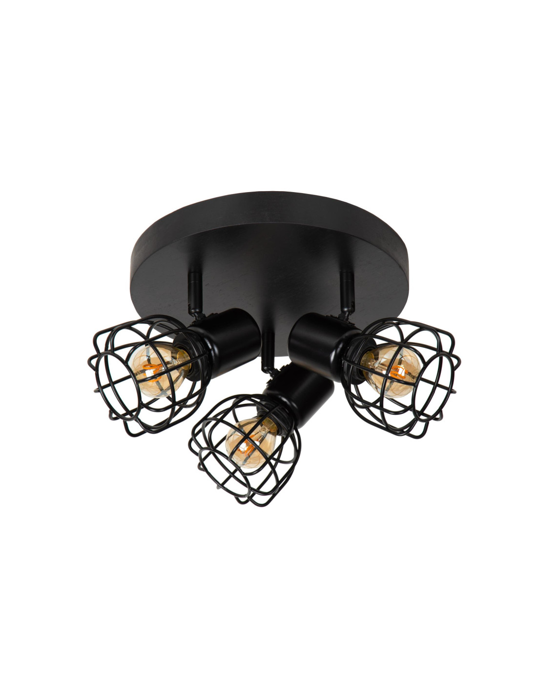 FILOX - Spot plafond - Ø 25 cm - 3xE14 - Noir