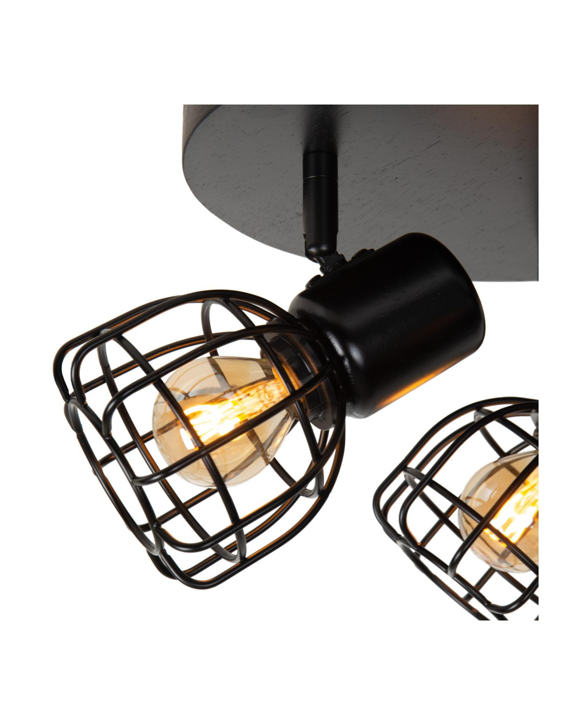 FILOX - Spot plafond - Ø 25 cm - 3xE14 - Noir